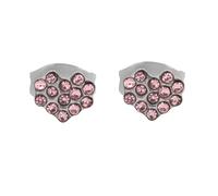 Paar Ohrhänger ADELIA´S "Damen Ohrringe - Ohrstecker aus Edelstahl mit Strass Steinchen", Damen, Gr. Damen, Edelstahl, silber, Ohrringe, Ideal als Geschenk - dezent und elegant (55967123-0) silber