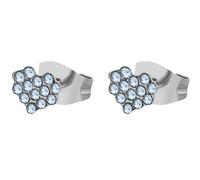 Paar Ohrhänger ADELIA´S "Damen Ohrringe - Ohrstecker aus Edelstahl mit Strass Steinchen", Damen, Gr. Damen, Edelstahl, silber, Ohrringe, Zum Verschenken - passend für viele Anlässe (51305103-0) silber