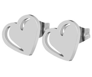 Paar Ohrhänger ADELIA´S "Damen Ohrringe - Ohrstecker Herz aus Edelstahl", Damen, Gr. Damen, Edelstahl, silber, Ohrringe, Zum Verschenken an Menschen, die Ihnen am Herzen liegen (32038143-0) silber
