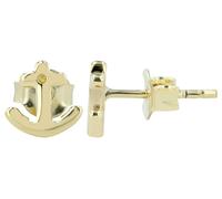 Paar Ohrhänger ADELIA´S "Damen Ohrstecker aus Gold 333 mit Herz - Anker und Strass", silber, Ohrringe, Damen, Damen, Gelbgold 333 Gold, Gelbgold 333, Gold (15573904-0) silber