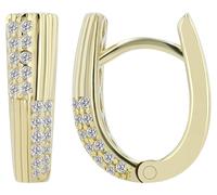 Paar Ohrhänger ADELIA´S "Damen Ohrstecker aus Gold 333 mit Herz und Zirkonia - Strass", silber, Ohrringe, Damen, Damen, Gelbgold 333 Gold, Gelbgold 333, Gold (46344066-0) silber