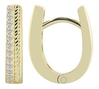 Paar Ohrhänger ADELIA´S "Damen Ohrstecker aus Gold 333 mit Herz und Zirkonia - Strass", silber, Ohrringe, Damen, Damen, Gelbgold 333 Gold, Gelbgold 333, Gold (35282829-0) silber