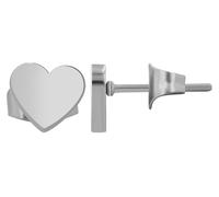 Paar Ohrhänger ADELIA´S "Damen Ohrstecker aus poliertem Edelstahl mit Herz", silber, Ohrringe, Damen, Damen, Edelstahl (75994506-0) silber