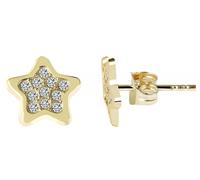 Paar Ohrhänger ADELIA´S "Damen Ohrstecker aus poliertem Gold 333 mit Stern und Zirkonia", gold, Ohrringe, Damen, Damen, Gelbgold 333 Gold, Gelbgold 333, Gold (68885462-0) gold