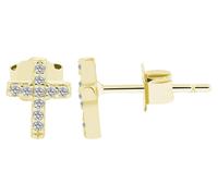 Paar Ohrhänger ADELIA´S "Damen Ohrstecker aus rhodiniertem 925 Sterling Silber mit Kreuz", silber, Ohrringe, Damen, Damen, Silber 925 (Sterlingsilber) (92435155-0) silber