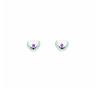 Paar Ohrhänger ADELIA´S "Herz Ohrstecker Ohrringe 925 Silber mit Rubin", pink (silber), Ohrringe, Damen, Damen, Silber 925 (Sterlingsilber), Silberohrringe Herz (50877567-0) silber