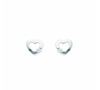 Paar Ohrhänger ADELIA´S "Herz Ohrstecker Ohrringe 925 Silber mit Zirkonia", silber, Ohrringe, Damen, Damen, Silber 925 (Sterlingsilber), Silberohrringe Herz (40848532-0) silber
