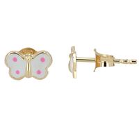 Paar Ohrhänger ADELIA´S "Mädchen Ohrringe - Ohrstecker aus 333 Gold mit Emaille", Mädchen, Gr. Mädchen, gold, Ohrringe, Schöne Geschenkidee zum Jubiläum (61669149-0) gold