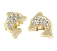 Paar Ohrhänger ADELIA´S "Mädchen Ohrringe - Ohrstecker Delfin aus 333 Gold mit Zirkonia", Mädchen, Gr. Mädchen, gold, Ohrringe, Geschenkidee: zeitlos und vielseitig (27732706-0) gold