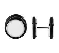 Paar Ohrhänger ADELIA´S "Neuheit 2025 - Unisex Ohrstecker aus Edelstahl Ø 12 mm", schwarz, Ohrringe, Damen, Unisex, Edelstahl (72240129-0) schwarz
