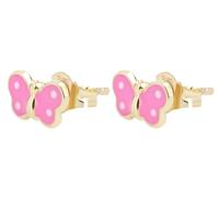 Paar Ohrhänger ADELIA´S "Ohrringe - Ohrstecker aus 333 Gold mit Emaille", Mädchen, Gr. Mädchen, pink (gold), Ohrringe, Ideal als Geschenk für besondere Anlässe (13348132-0) gold