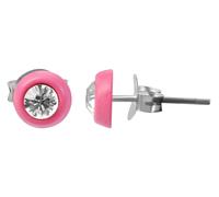 Paar Ohrhänger ADELIA´S "Ohrringe - Ohrstecker aus 925 Silber mit Strass Steinchen", Kinder, Gr. Mädchen, Silber 925 (Sterlingsilber), silber, Ohrringe, Ein Geschenk, das Freude macht (34222604-0) sil