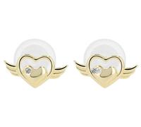 Paar Ohrhänger ADELIA´S "Ohrringe - Ohrstecker aus 925 Silber mit Zirkonia", Damen, Gr. Damen, Silber 925 (Sterlingsilber), gold, Ohrringe, Geschenkidee: zeitlos und vielseitig (72362722-0) gold