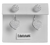 Paar Ohrhänger ADELIA´S "Ohrringe - Ohrstecker aus Edelstahl mit Strass Steinchen", Damen, Gr. Damen, Edelstahl, silber, Ohrringe, Zum Verschenken an Menschen, die Ihnen am Herzen liegen (30525528-0) 