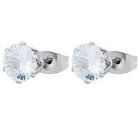 Paar Ohrhänger ADELIA´S "Ohrringe - Ohrstecker aus Edelstahl mit Zirkonia", Damen, Gr. Damen, Edelstahl, silber, Ohrringe, Ideal zum Verschenken - schlicht und stilvoll (98016907-0) silber