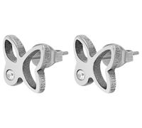 Paar Ohrhänger ADELIA´S "Ohrringe - Ohrstecker aus Titan mit Zirkonia", Damen, Gr. Damen, Titan, silber (weiß), Ohrringe, Ideal als Geschenk - dezent und elegant (18422740-0) weiß