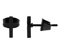 Paar Ohrhänger ADELIA´S "Ohrringe - Ohrstecker Kreuz aus Edelstahl", Damen, Gr. Unisex, Edelstahl, schwarz, Ohrringe, Ein kleines Geschenk mit großer Wirkung (39989136-0) schwarz