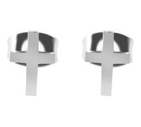 Paar Ohrhänger ADELIA´S "Ohrringe - Ohrstecker Kreuz aus Edelstahl", Damen, Gr. Unisex, Edelstahl, silber, Ohrringe, Geschenkidee: zeitlos und vielseitig (34733909-0) silber