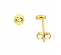 Paar Ohrhänger ADELIA´S "Ohrstecker Ohrringe 585 Gold ( 14K ) mit Zirkonia", gold, Ohrringe, Damen, Damen, Gold, Goldohrringe (12043150-0) gold