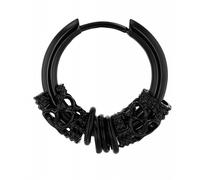 Paar Ohrhänger ADELIA´S "Unisex Ohrstecker aus Edelstahl mit Herz und Strass - - Ø 15 mm", silber, Ohrringe, Damen, Unisex, Edelstahl (47938908-0) silber