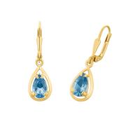 Amor Ohrhänger Damen, Blau, onesize, 8 mm, Blau, Gold 375/9 ct 2021569