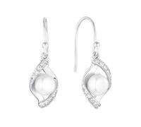 Amor Ohrhänger 9179466, 925 Silber mit Zirkonia (synth.) & Süßwasserzuchtperle, 2,8 cm, Geschenkbox