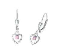 Paar Ohrhänger AMOR "9209620", rosa (silberfarben,rosa, rosa), Ohrringe, Damen, Silber 925 (Sterlingsilber), Paar Ohrhänger, mit Zirkonia (synth.) (86829526-0)