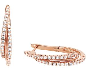 Paar Ohrhänger AMOR "9245710", roségoldfarben, weiß, weiß, Ohrringe, Damen, Silber 925 (Sterlingsilber), mit Zirkonia (synth.) (94407236-0) roségoldfarben, weiß, weiß