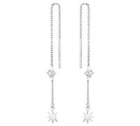 Paar Ohrhänger AMOR "Sterne", bunt (silberfarben, weiß, kristallweiß), Ohrringe, Damen, Silber 925 (Sterlingsilber), mit Zirkonia (synth.) (34671756-0) silberfarben, weiß, kristallweiß
