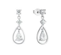 Paar Ohrhänger AMOR "Tropfen", bunt (silberfarben, weiß, kristallweiß), Ohrringe, Damen, Silber 925 (Sterlingsilber), Paar Ohrhänger, mit Zirkonia (synth.) (63503068-0)