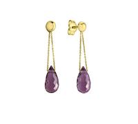 Paar Ohrhänger CELESTA "375 Gelbgold Amethyst", gelb (gelb, lila), Ohrringe, Damen, one-size, Gold (69902800-0) gelb, lila