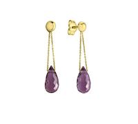 Paar Ohrhänger CELESTA "375 Gelbgold Amethyst", gelb (gelb, lila), Ohrringe, Damen, one-size, Gold (69902800-0) gelb, lila