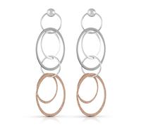 Paar Ohrhänger CELESTA "925/- Sterling Silber zweifarbig", weiß, Ohrringe, Damen, one-size, Silber 925 (Sterlingsilber) (94073357-0) weiß