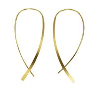 Paar Ohrhänger CELESTA "Silber 925 vergoldet 70mm lang matt glanz", gelb, Ohrringe, Damen, one-size, Silber 925 (Sterlingsilber) (660434-0) gelb