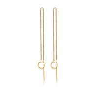 Paar Ohrhänger ELLI "Durchzieher Basic Kreis Hänger 925 Silber", gold, Ohrringe, Damen, onesize, ohne Stein, Silber 925 (Sterlingsilber) (36084614-0) gold