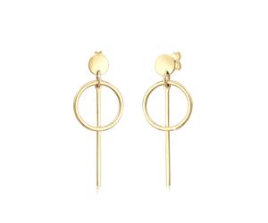 Paar Ohrhänger ELLI "Hänger Plättchen Kreis Basic 925 Silber", gold, Ohrringe, Damen, onesize, ohne Stein, Silber 925 (Sterlingsilber) (57589562-0) gold