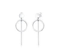Paar Ohrhänger ELLI "Hänger Plättchen Kreis Basic 925 Silber", silber, Ohrringe, Damen, onesize, ohne Stein, Silber 925 (Sterlingsilber) (99355404-0) silber