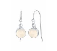 Paar Ohrhänger ELLI "Mondstein Moon Rund Basic Trend 925 Silber", weiß, Ohrringe, Damen, onesize,mit Steinen, Silber 925 (Sterlingsilber) (835110-0) weiß
