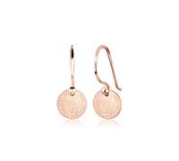Paar Ohrhänger ELLI "Ohrhänge Plättchen Kreis Matt Schmuck Geschenk 925 Silber", rosa (rosegold), Ohrringe, Damen, onesize, ohne Stein, Silber 925 (Sterlingsilber) (13990113-0) rosegold