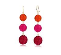 Elli Paar Ohrhänger »Ohrhänger Kugel Bunt Geo Multicolor 925 Silber«, goldfarben