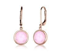 Paar Ohrhänger ELLI "Ohrhänger Quartz Rosé 925 Sterling Silber Rosegold", rosa (rosegold), Ohrringe, Damen, onesize,mit Steinen, Silber 925 (Sterlingsilber) (070020-0) rosegold