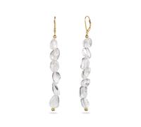 Paar Ohrhänger ELLI "Ohrringe Ohrhänger lang Rock Crystal Transparent 925 Sterling Silber" Gr. 83, gold, Ohrringe, Damen, 83, Silber 925 (Sterlingsilber) (11560502-83) gold