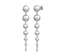 Paar Ohrhänger ELLI "Ohrringe Ohrstecker Kugel Modern Silberfarben" Gr. 67, silber, Ohrringe, Damen, 67, ohne Stein, Messing (57016311-67) silber