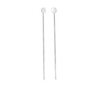 Paar Ohrhänger ELLI "Plättchen Minimal Basic Durchziehen 925 Silber", silber, Ohrringe, Damen, onesize, ohne Stein, Silber 925 (Sterlingsilber) (64388602-0) silber