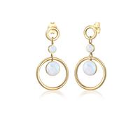 Elli Paar Ohrhänger »Hänger Kreis Geo Mondstein 925 Sterling Silber«