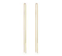 Paar Ohrhänger ELLI PREMIUM "Ohrringe Durchzieher Filigran Kettenelement 375er Gelbgold" Gr. 155, gold, Ohrringe, Damen, 155, Gelbgold 375 (84523317-155) gold