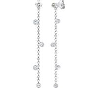 Paar Ohrhänger ELLI "Schmuck Geschenk Silber 925 Ohrringe", silber (silberfarben, grau, kristallweiß, grau, kristallweiß), Ohrringe, Damen, Silber 925 (Sterlingsilber), Paar Ohrhänger, mit Glasstein (