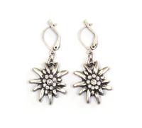 Paar Ohrhänger FIRETTI "Edelweiß, trendig, markant", weiß (metallfarben, antikfarben, weiß, weiß), Ohrringe, Damen, Metall, mit Glasstein (26314526-0) metallfarben, antikfarben, weiß, weiß