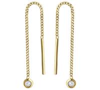 Paar Ohrhänger FIRETTI "Schmuck Geschenk Gold 333 Ohrschmuck Durchzieher Solitär", gold (gelbgoldfarben, kristallweiß, kristallweiß), Ohrringe, Damen, Gelbgold 333, mit Zirkonia (synth.) (64155753-0) 