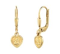 Paar Ohrhänger FIRETTI "Schmuck Geschenk Gold 333 Ohrschmuck Ohrringe Herz Schutzengel", gelbgoldfarben, Ohrringe, Damen, Gelbgold 333, Paar Ohrhänger (60611111-0)